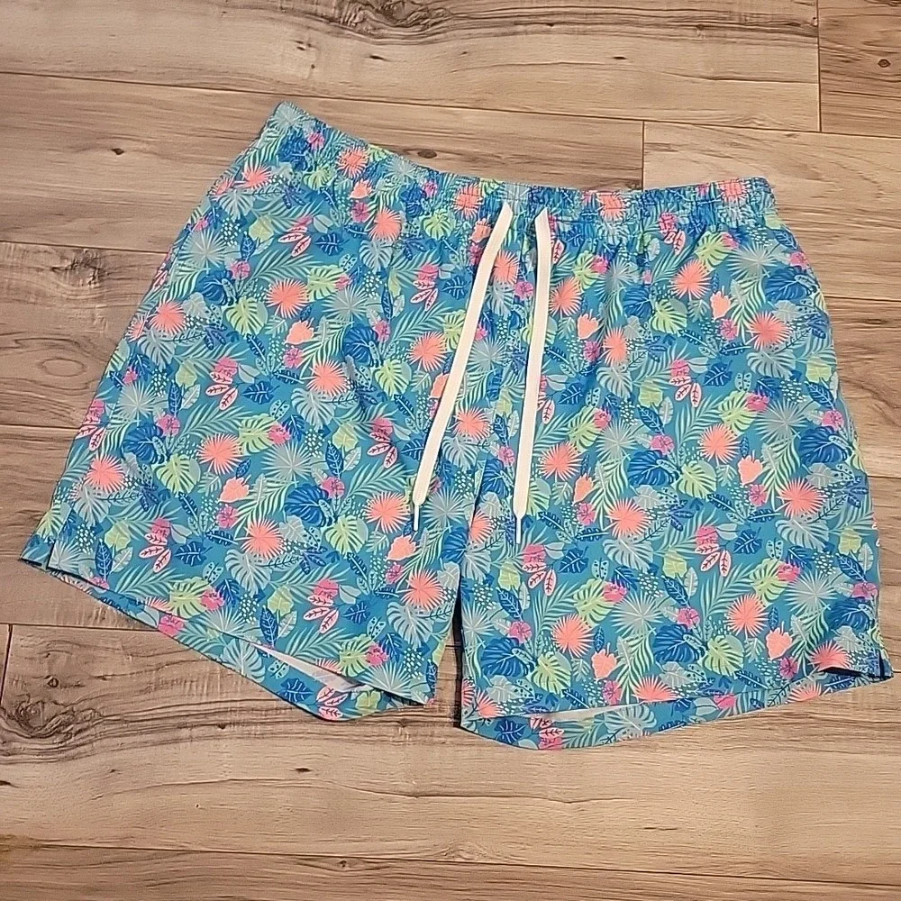 Chubbies Swim Trunks Mens XXL Wild Tropics‎ AOP Hawaiian Drawstring